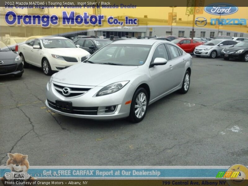 Ingot Silver / Black 2012 Mazda MAZDA6 i Touring Sedan