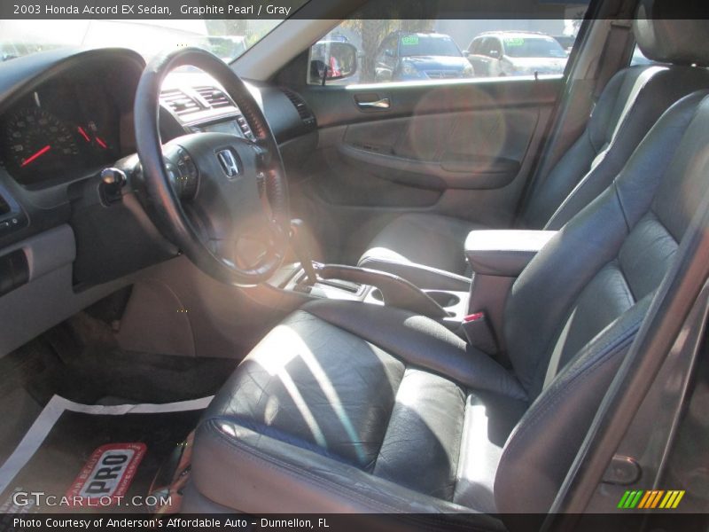 Graphite Pearl / Gray 2003 Honda Accord EX Sedan