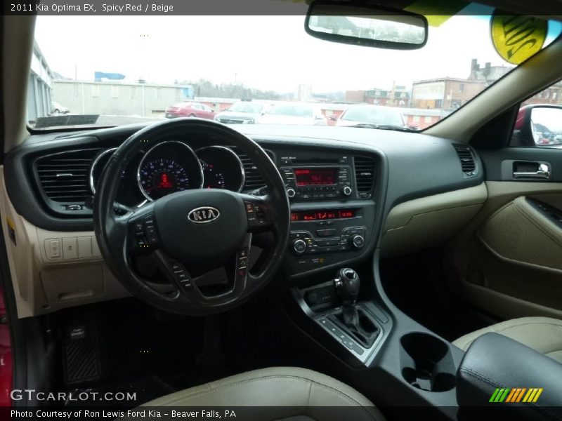 Spicy Red / Beige 2011 Kia Optima EX