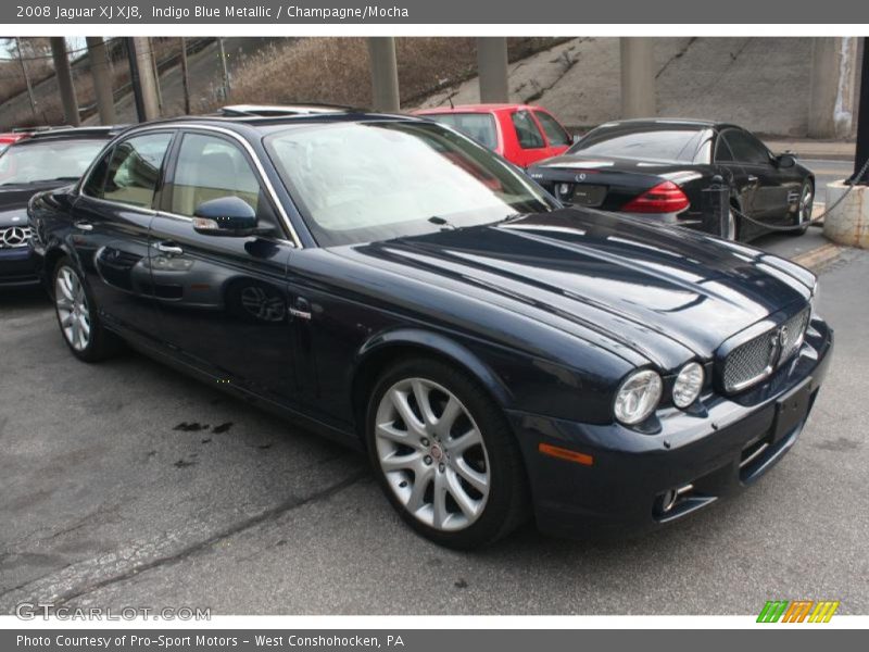 Indigo Blue Metallic / Champagne/Mocha 2008 Jaguar XJ XJ8