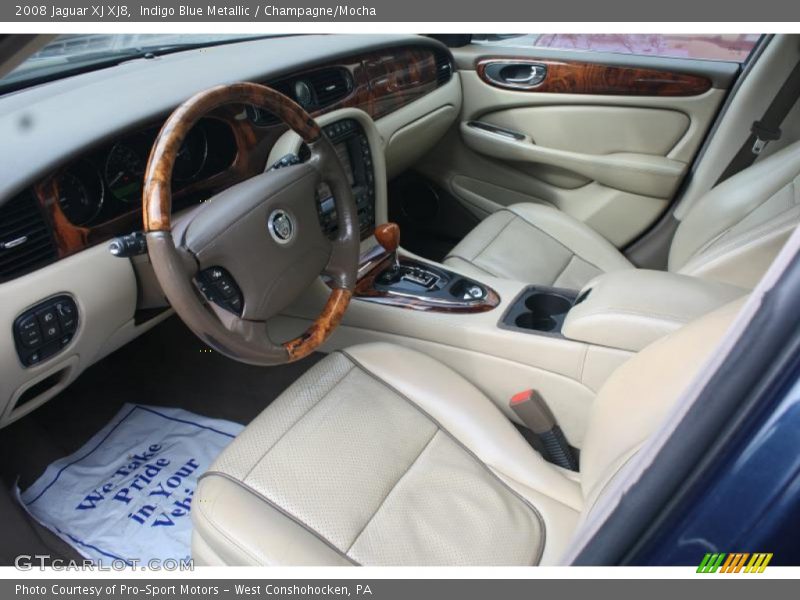 Indigo Blue Metallic / Champagne/Mocha 2008 Jaguar XJ XJ8