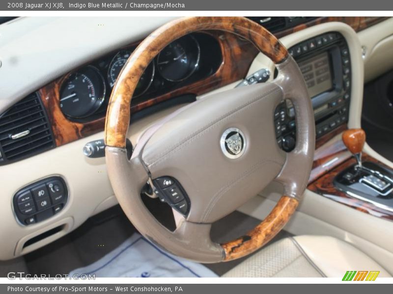 Indigo Blue Metallic / Champagne/Mocha 2008 Jaguar XJ XJ8