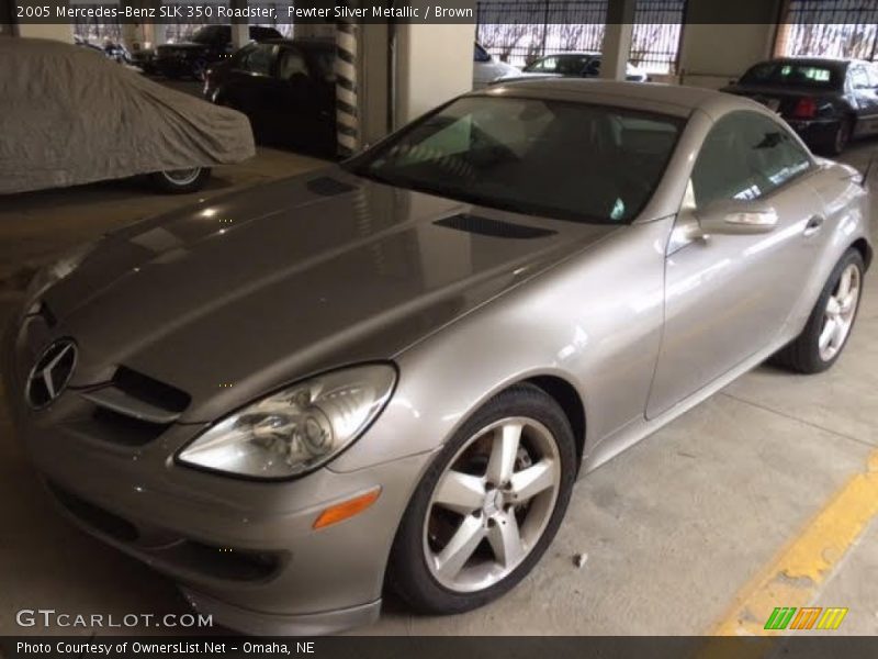 Pewter Silver Metallic / Brown 2005 Mercedes-Benz SLK 350 Roadster