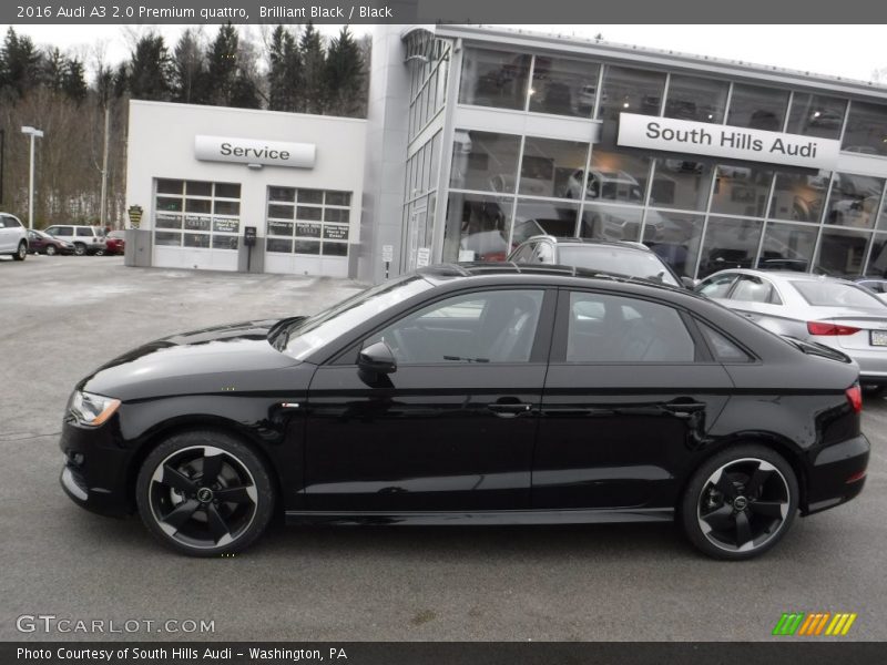 Brilliant Black / Black 2016 Audi A3 2.0 Premium quattro