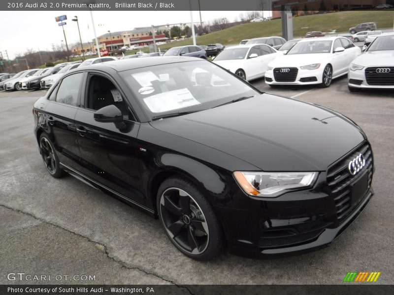Brilliant Black / Black 2016 Audi A3 2.0 Premium quattro