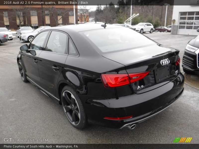 Brilliant Black / Black 2016 Audi A3 2.0 Premium quattro