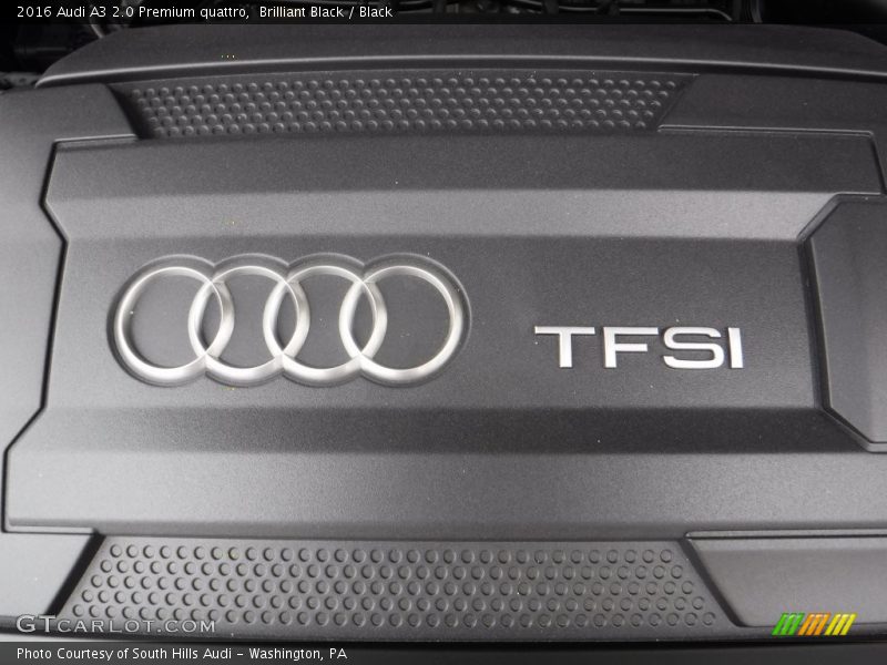 Brilliant Black / Black 2016 Audi A3 2.0 Premium quattro