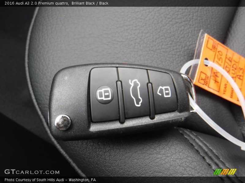 Brilliant Black / Black 2016 Audi A3 2.0 Premium quattro