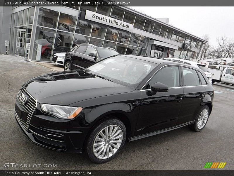 Brilliant Black / Chestnut Brown 2016 Audi A3 Sportback e-tron Premium