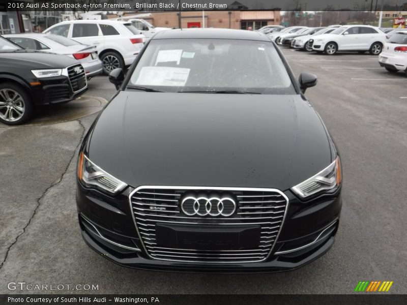 Brilliant Black / Chestnut Brown 2016 Audi A3 Sportback e-tron Premium