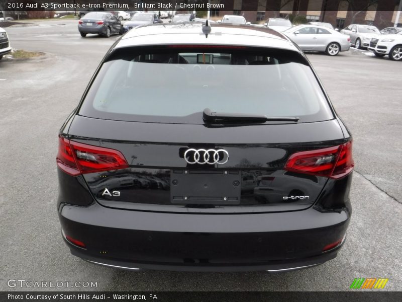 Brilliant Black / Chestnut Brown 2016 Audi A3 Sportback e-tron Premium