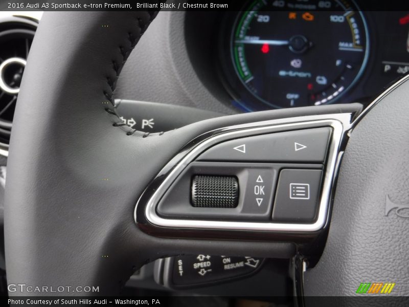 Brilliant Black / Chestnut Brown 2016 Audi A3 Sportback e-tron Premium