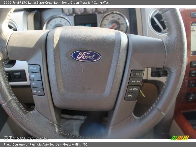 Stone Green Metallic / Camel/Tan 2009 Ford F150 Lariat SuperCrew 4x4