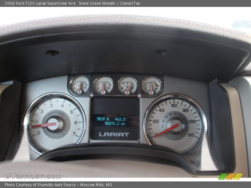 Stone Green Metallic / Camel/Tan 2009 Ford F150 Lariat SuperCrew 4x4
