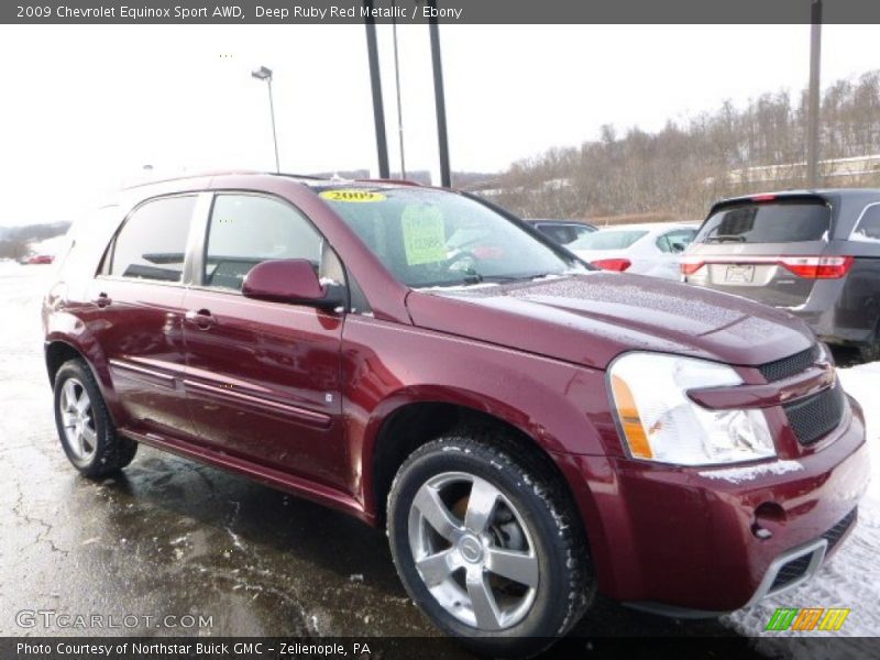 Deep Ruby Red Metallic / Ebony 2009 Chevrolet Equinox Sport AWD