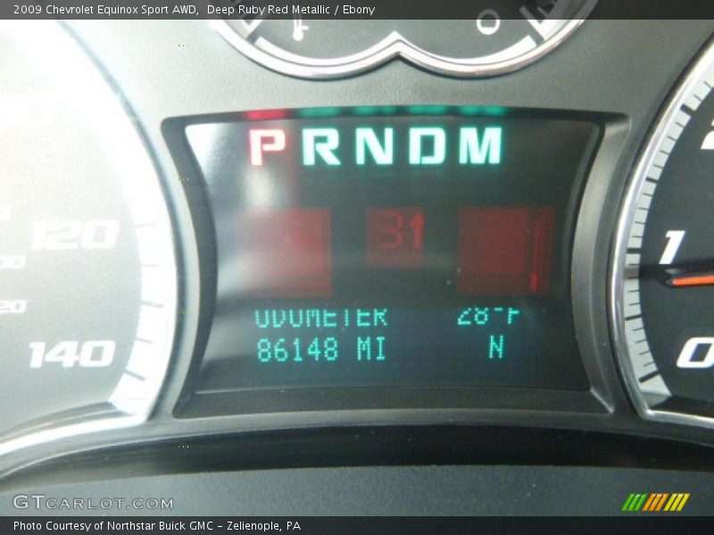 Deep Ruby Red Metallic / Ebony 2009 Chevrolet Equinox Sport AWD