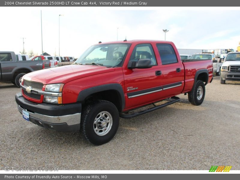 Victory Red / Medium Gray 2004 Chevrolet Silverado 2500HD LT Crew Cab 4x4