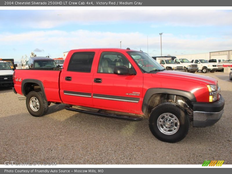 Victory Red / Medium Gray 2004 Chevrolet Silverado 2500HD LT Crew Cab 4x4
