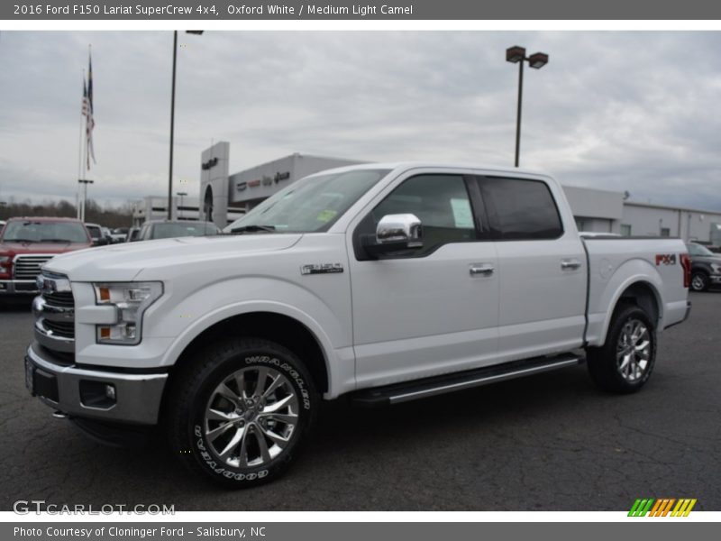 Oxford White / Medium Light Camel 2016 Ford F150 Lariat SuperCrew 4x4