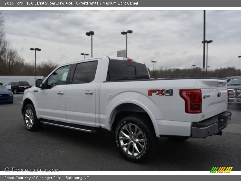 Oxford White / Medium Light Camel 2016 Ford F150 Lariat SuperCrew 4x4