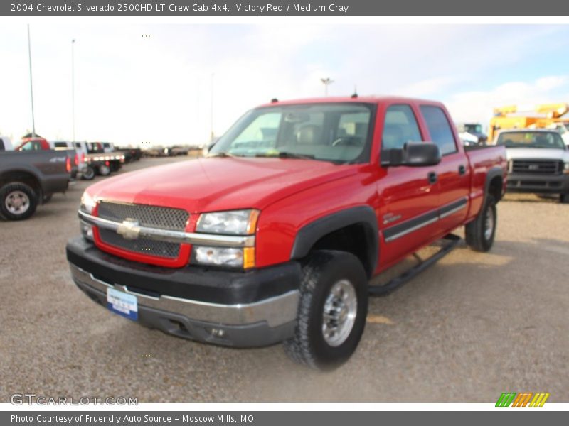 Victory Red / Medium Gray 2004 Chevrolet Silverado 2500HD LT Crew Cab 4x4