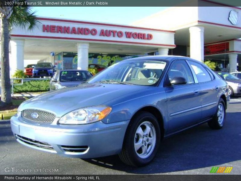 Windveil Blue Metallic / Dark Pebble 2007 Ford Taurus SE