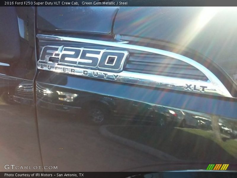 Green Gem Metallic / Steel 2016 Ford F250 Super Duty XLT Crew Cab