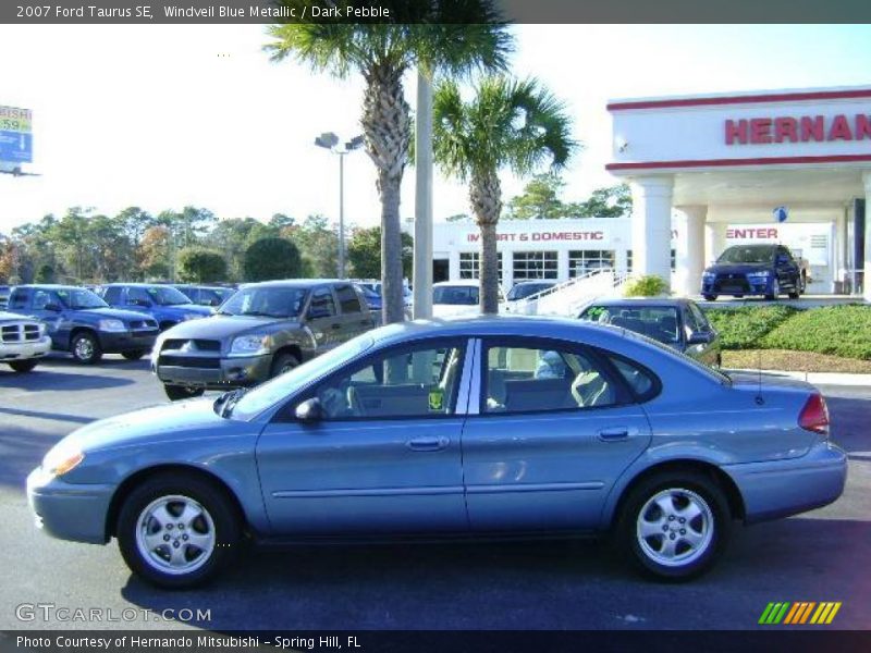 Windveil Blue Metallic / Dark Pebble 2007 Ford Taurus SE