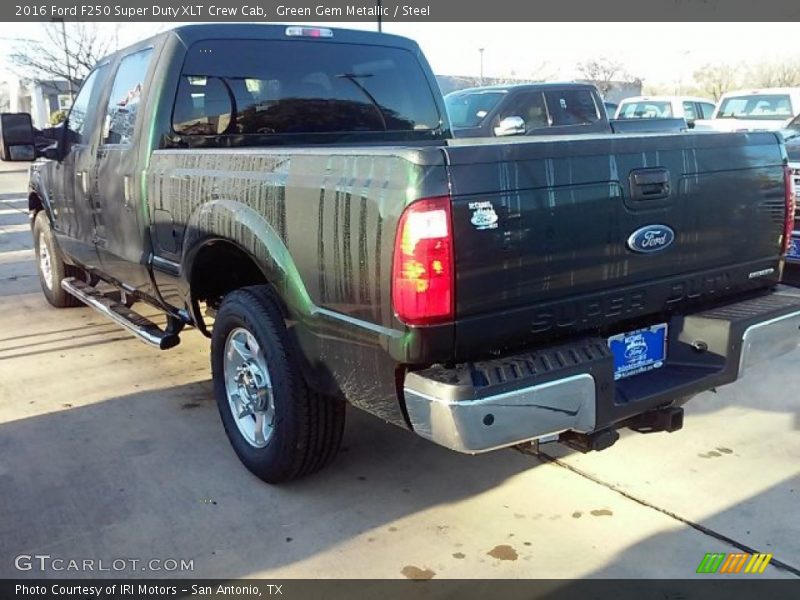 Green Gem Metallic / Steel 2016 Ford F250 Super Duty XLT Crew Cab