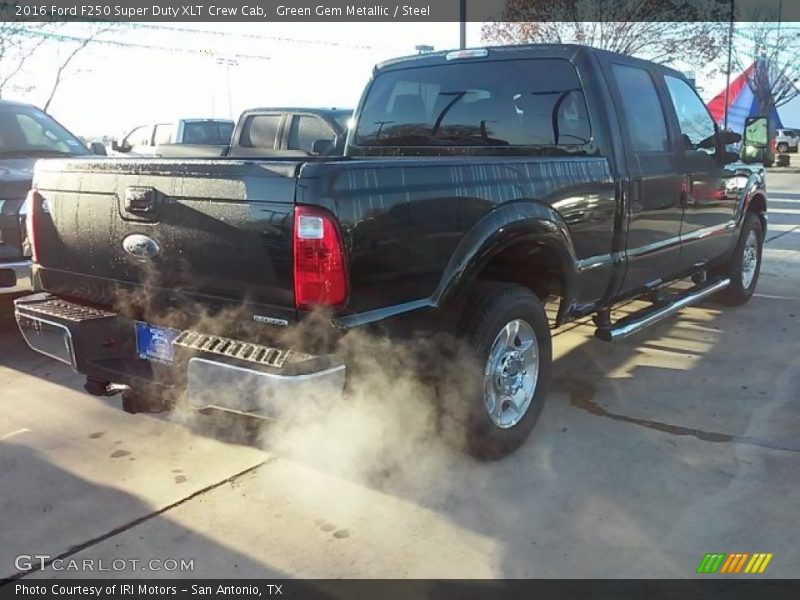 Green Gem Metallic / Steel 2016 Ford F250 Super Duty XLT Crew Cab