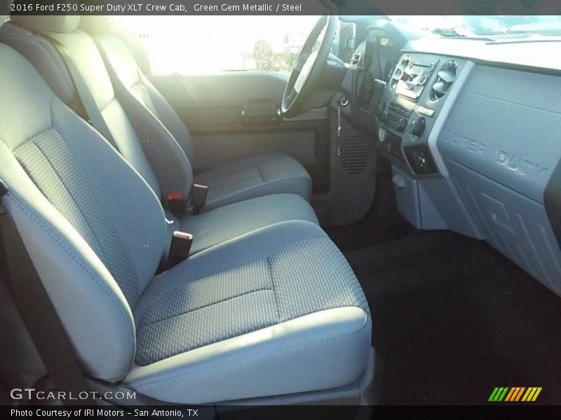 Green Gem Metallic / Steel 2016 Ford F250 Super Duty XLT Crew Cab