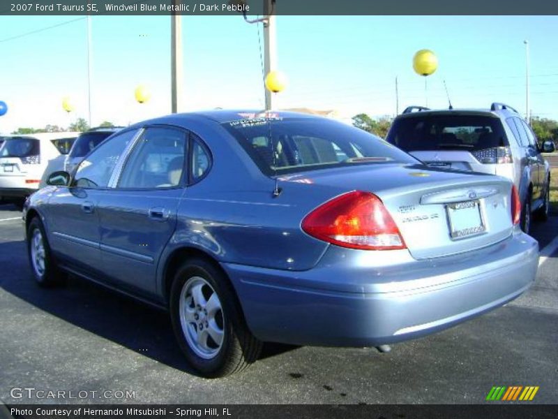 Windveil Blue Metallic / Dark Pebble 2007 Ford Taurus SE