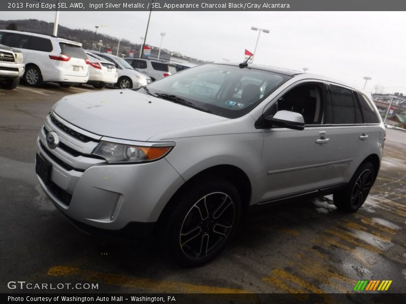 Ingot Silver Metallic / SEL Appearance Charcoal Black/Gray Alcantara 2013 Ford Edge SEL AWD