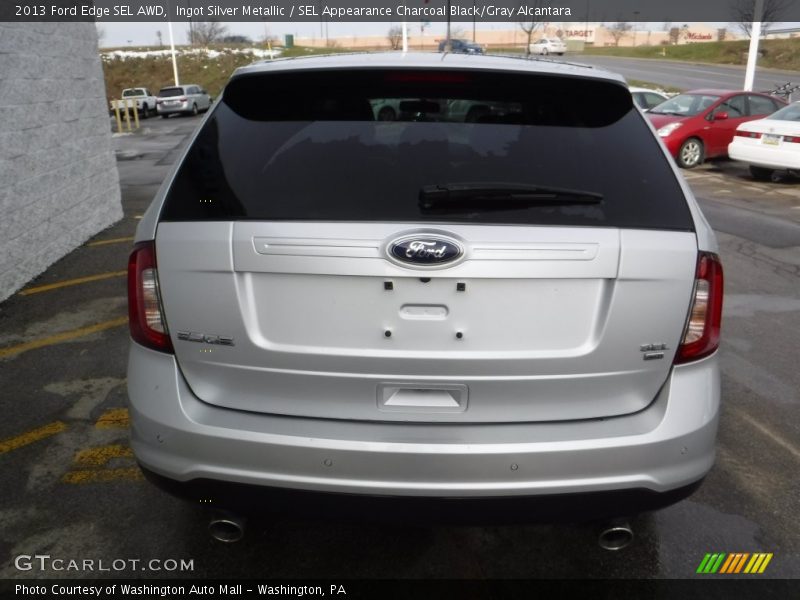 Ingot Silver Metallic / SEL Appearance Charcoal Black/Gray Alcantara 2013 Ford Edge SEL AWD