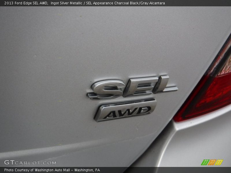 Ingot Silver Metallic / SEL Appearance Charcoal Black/Gray Alcantara 2013 Ford Edge SEL AWD