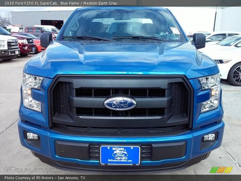 Blue Flame / Medium Earth Gray 2016 Ford F150 XL SuperCab