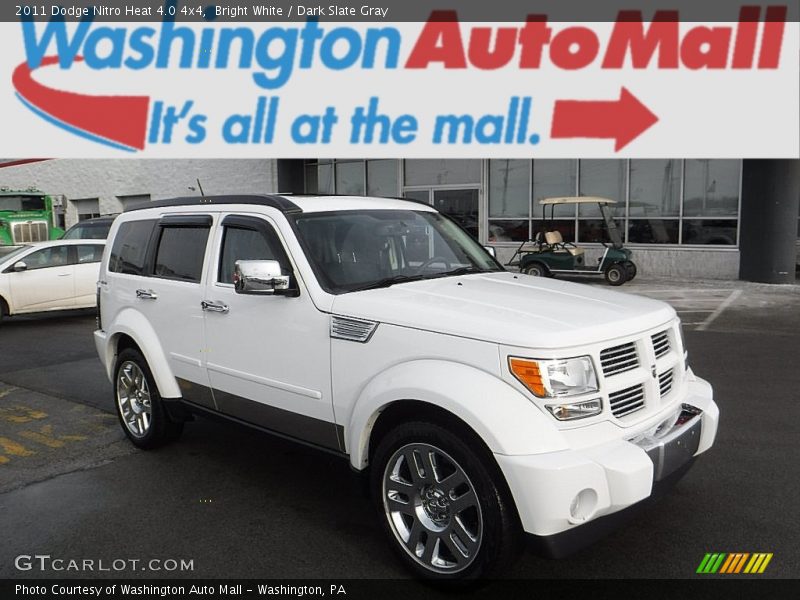 Bright White / Dark Slate Gray 2011 Dodge Nitro Heat 4.0 4x4