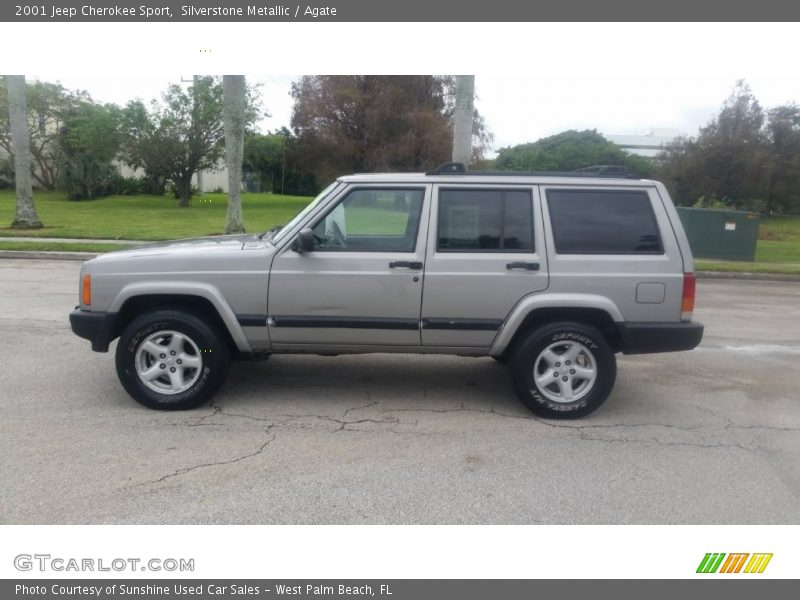 Silverstone Metallic / Agate 2001 Jeep Cherokee Sport