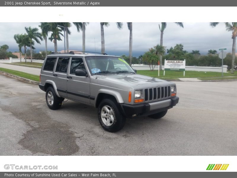 Silverstone Metallic / Agate 2001 Jeep Cherokee Sport