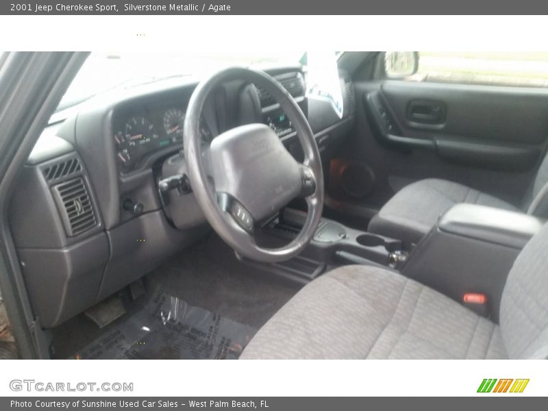 Silverstone Metallic / Agate 2001 Jeep Cherokee Sport