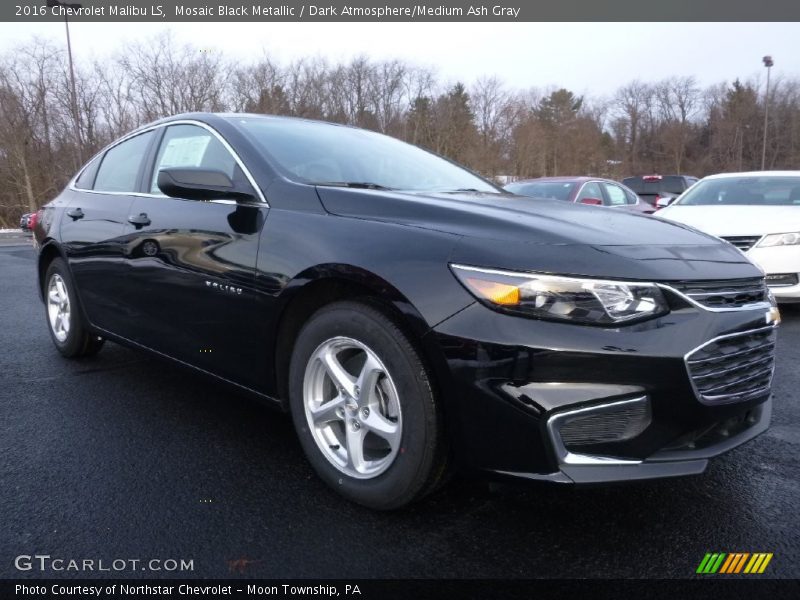 Mosaic Black Metallic / Dark Atmosphere/Medium Ash Gray 2016 Chevrolet Malibu LS