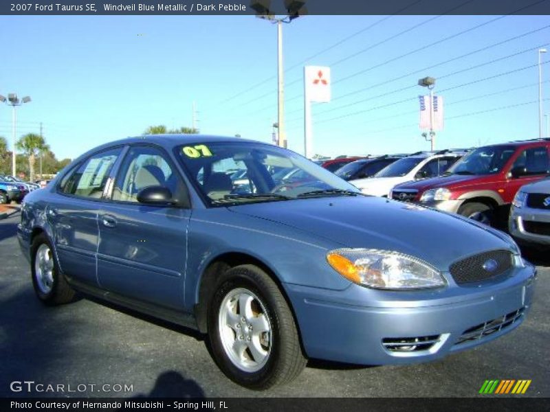 Windveil Blue Metallic / Dark Pebble 2007 Ford Taurus SE