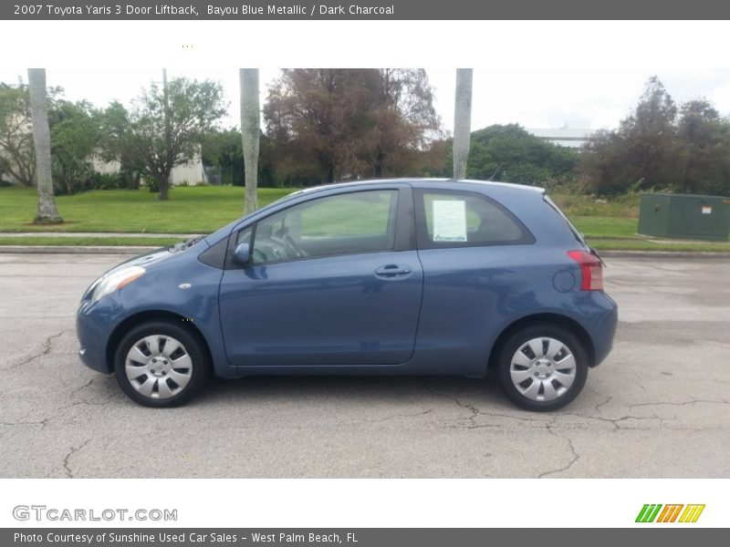 Bayou Blue Metallic / Dark Charcoal 2007 Toyota Yaris 3 Door Liftback