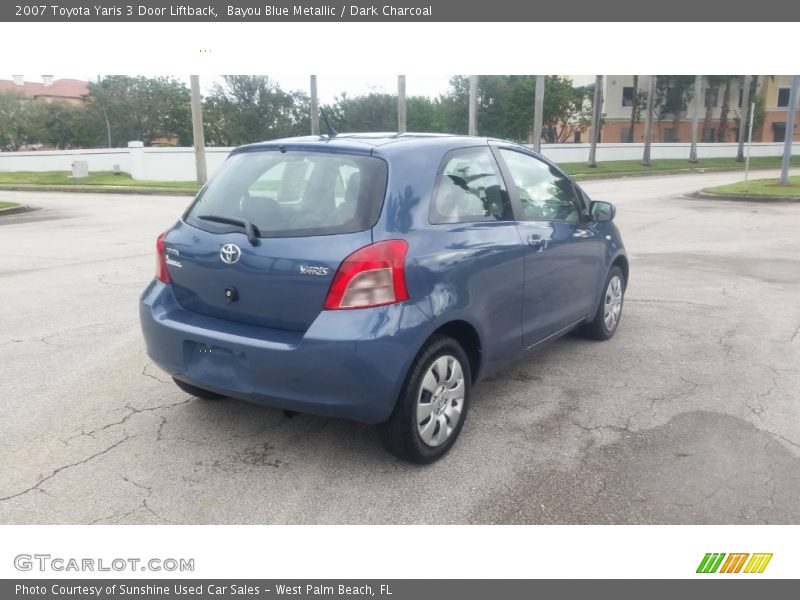 Bayou Blue Metallic / Dark Charcoal 2007 Toyota Yaris 3 Door Liftback