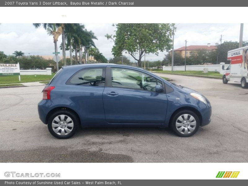 Bayou Blue Metallic / Dark Charcoal 2007 Toyota Yaris 3 Door Liftback