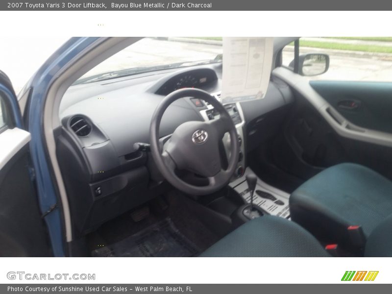 Bayou Blue Metallic / Dark Charcoal 2007 Toyota Yaris 3 Door Liftback