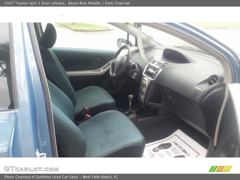 Bayou Blue Metallic / Dark Charcoal 2007 Toyota Yaris 3 Door Liftback