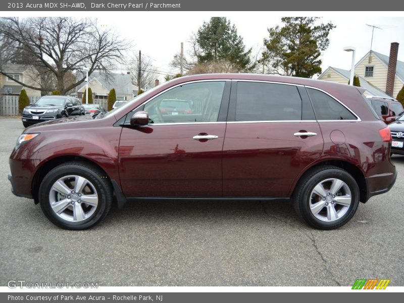 Dark Cherry Pearl / Parchment 2013 Acura MDX SH-AWD