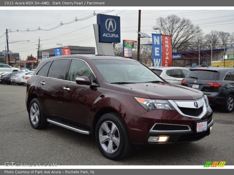 Dark Cherry Pearl / Parchment 2013 Acura MDX SH-AWD