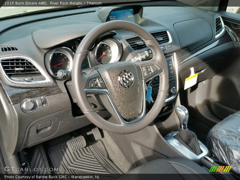 River Rock Metallic / Titanium 2016 Buick Encore AWD